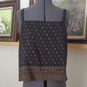 Kathie Lee Collection Black and Gold Camisole